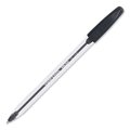 Paper Mate InkJoy 50ST Stick Ballpoint Pen, Med 1mm, Black Ink, Clear Barrel, PK12 2013154